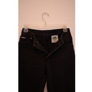 Black high waisted straight UNIF jeans